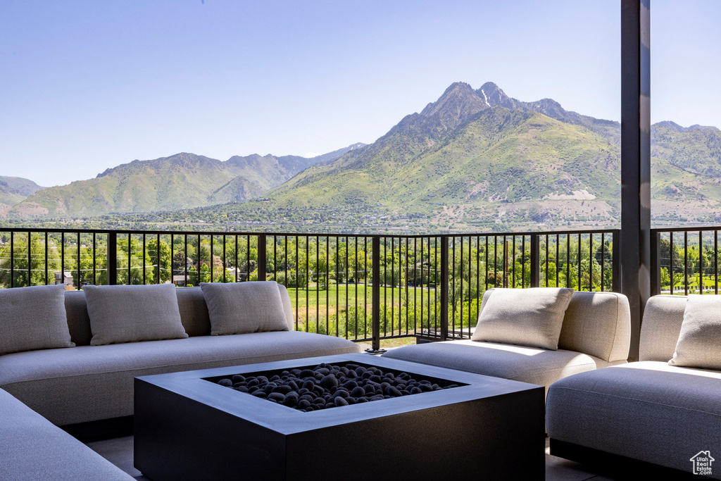 View of mountain background