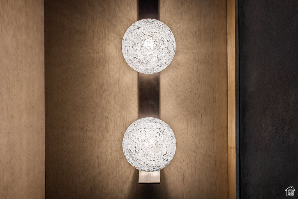 Detailed view of a chandelier