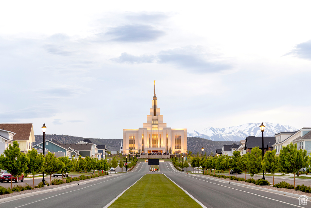 View of street featuring a mountain view