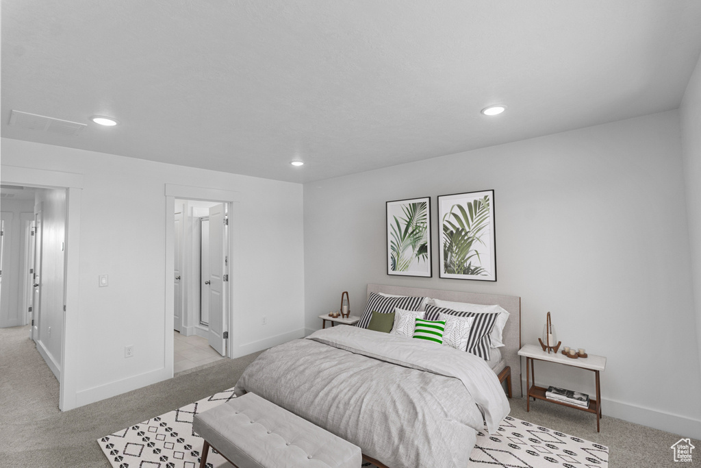 View of carpeted bedroom