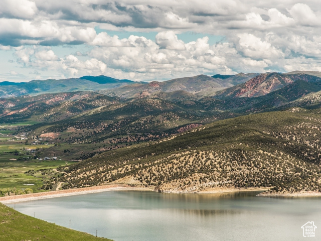 View of mountain feature with a water view