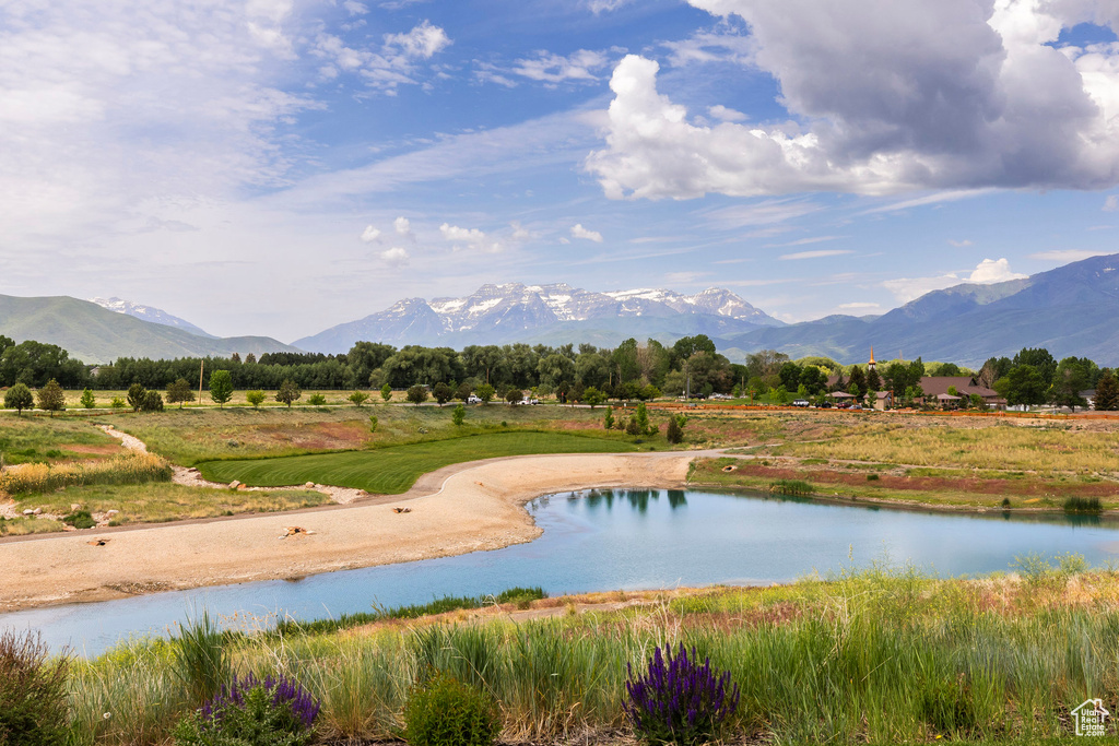 Water view with mountains