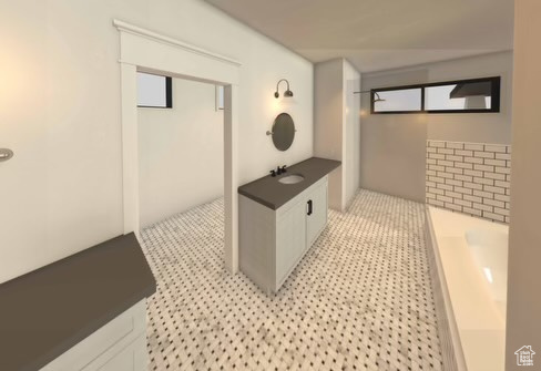 Bathroom featuring vanity