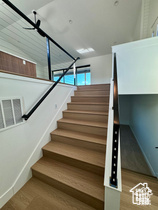 Stairway with wood-type flooring