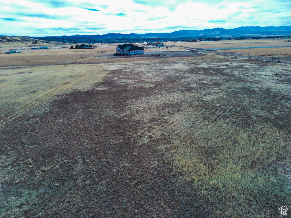 Bird's eye view with a mountain view and a rural view