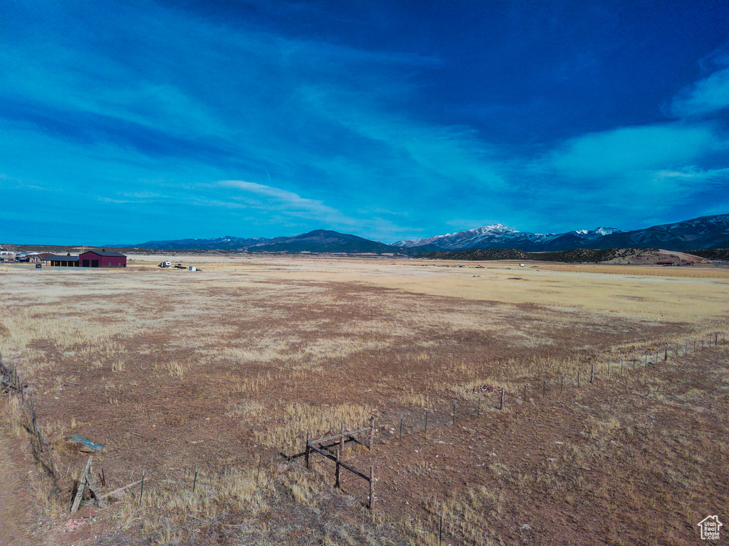 Mountain view featuring a rural view
