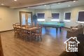 Dining space with wood-type flooring