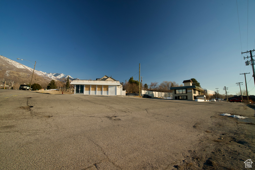 View of street featuring a mountain view