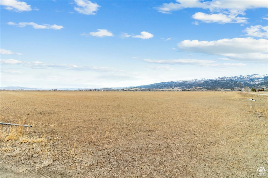 View of landscape with a mountain view and a rural view