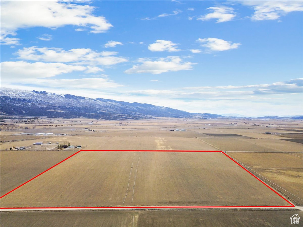 Drone / aerial view with a mountain view