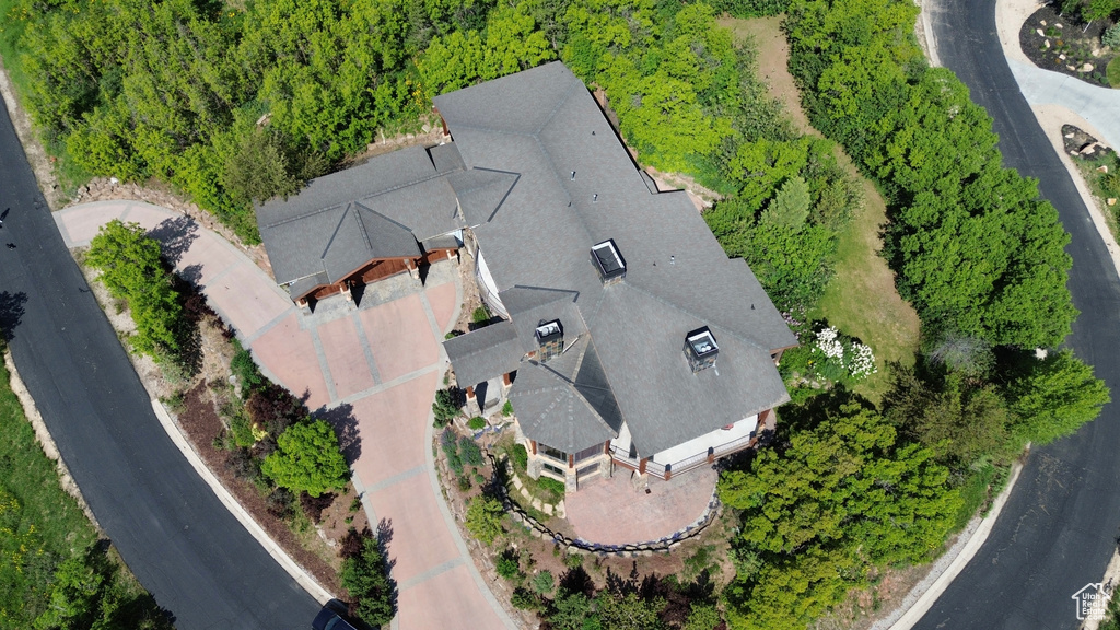 View from above of property