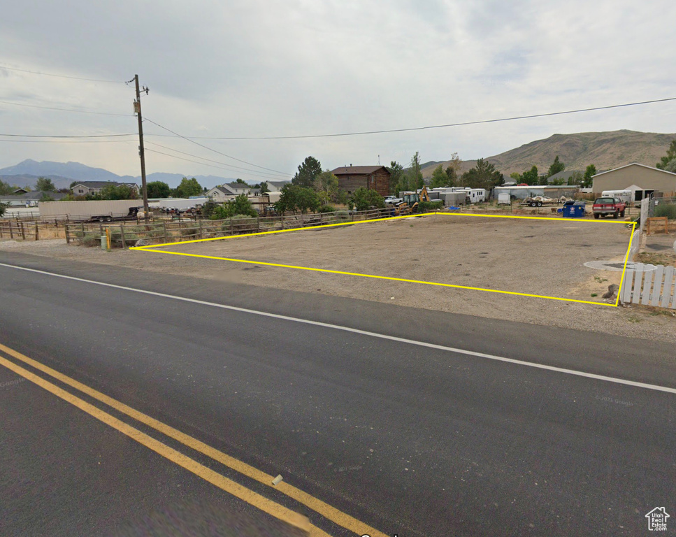 View of street featuring a mountain view