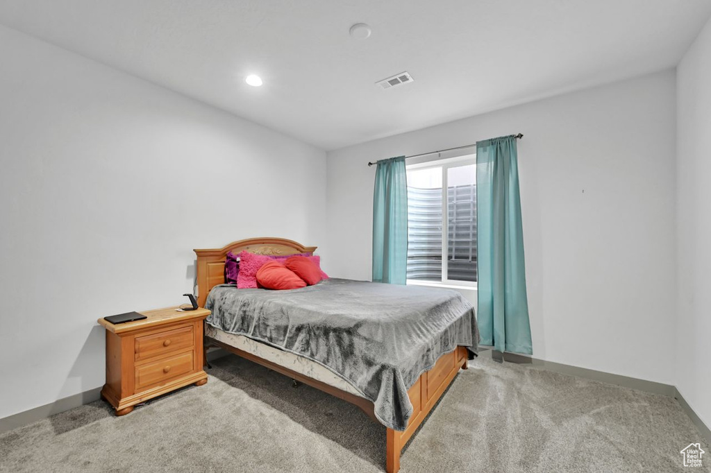 View of carpeted bedroom