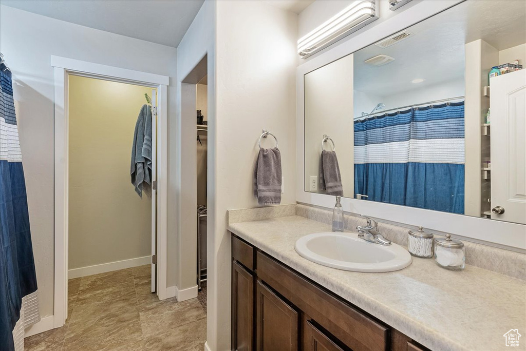 Bathroom featuring vanity