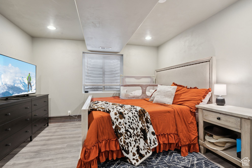 Bedroom featuring light wood-type flooring