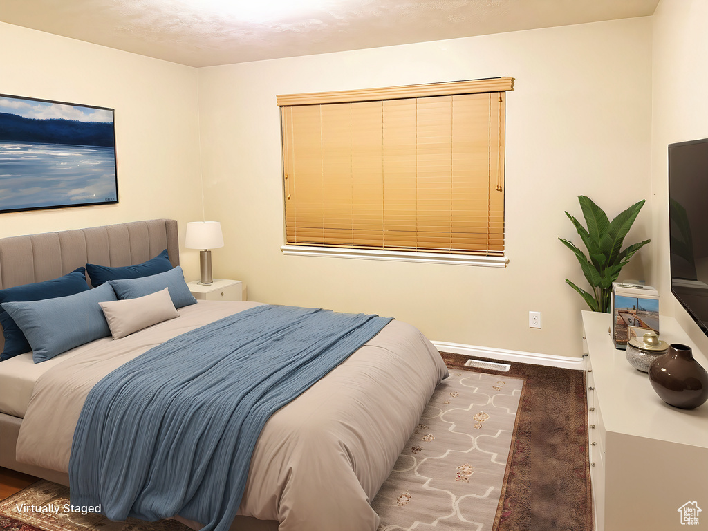 View of carpeted bedroom