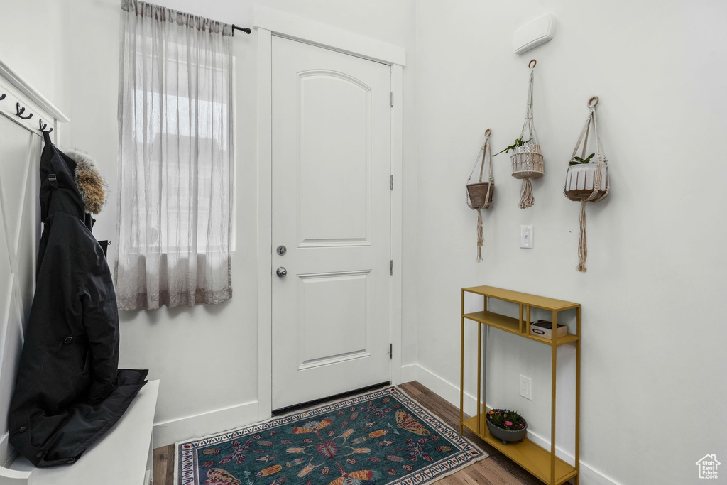 Mudroom with hardwood / wood-style floors and plenty of natural light
