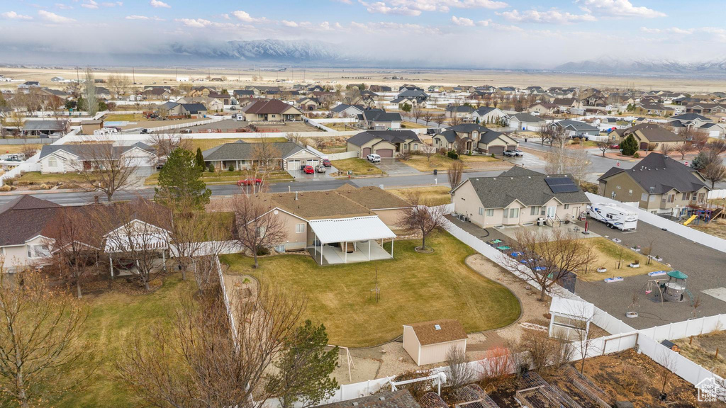 Drone / aerial view featuring a residential view