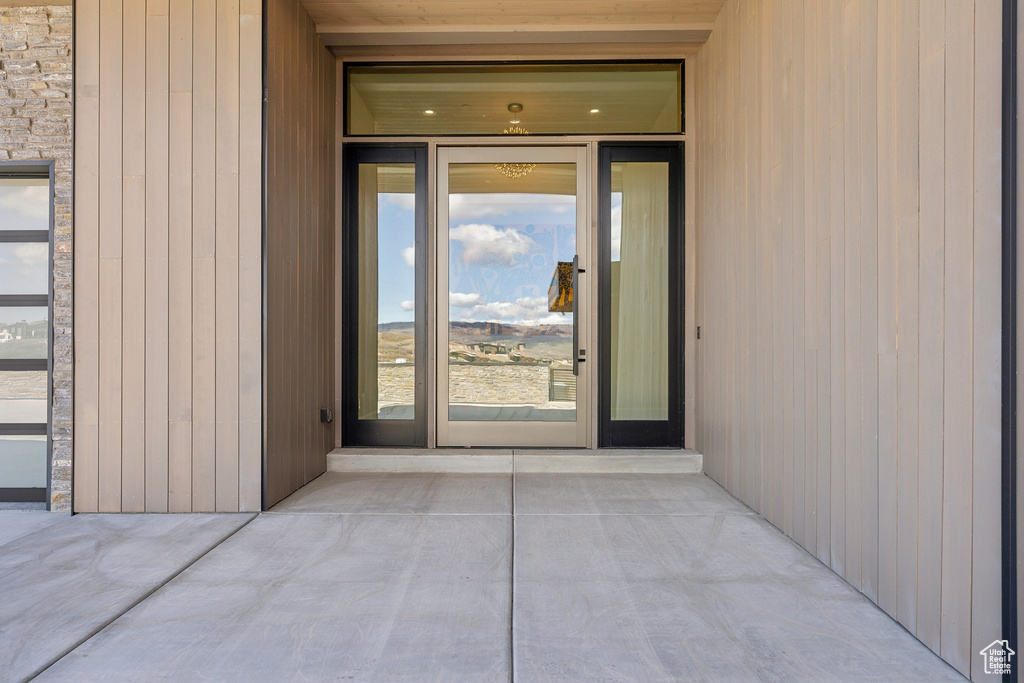 View of exterior entry