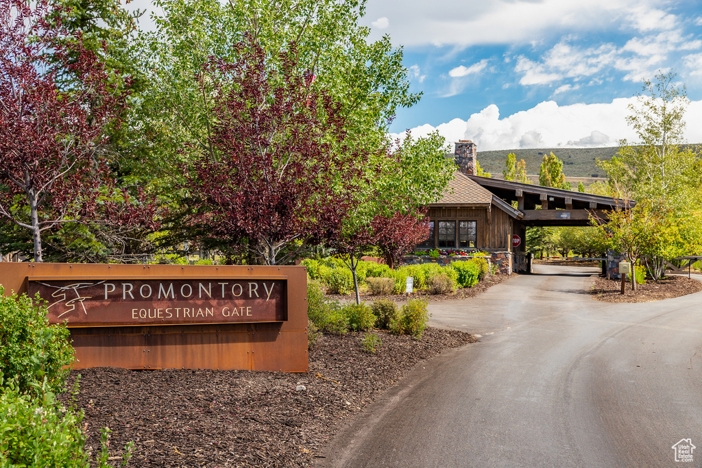 Exterior space featuring a mountain view