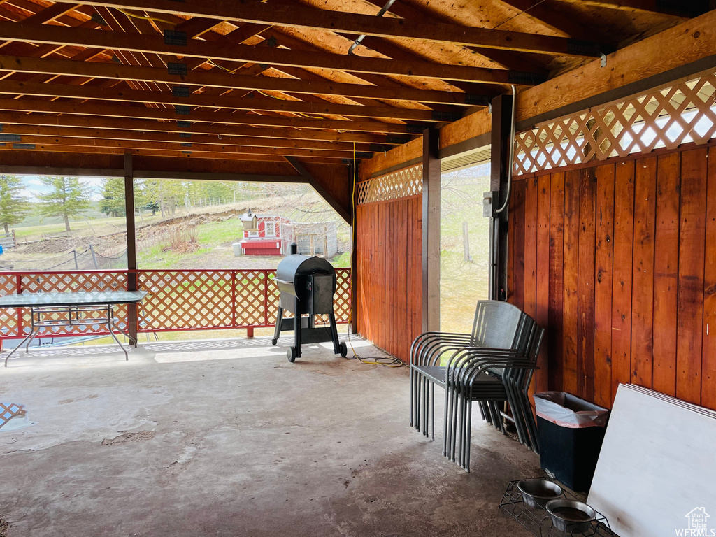 View of patio / terrace with a grill
