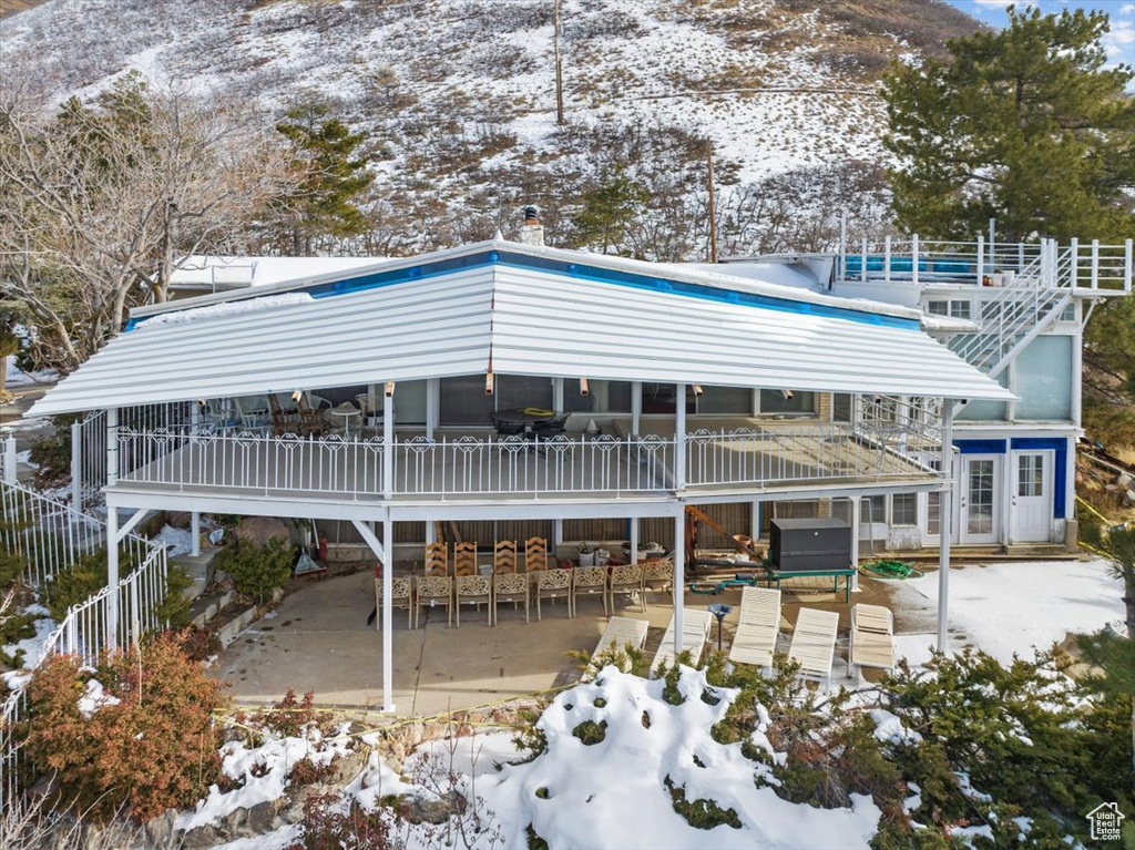 Exterior space with a patio area