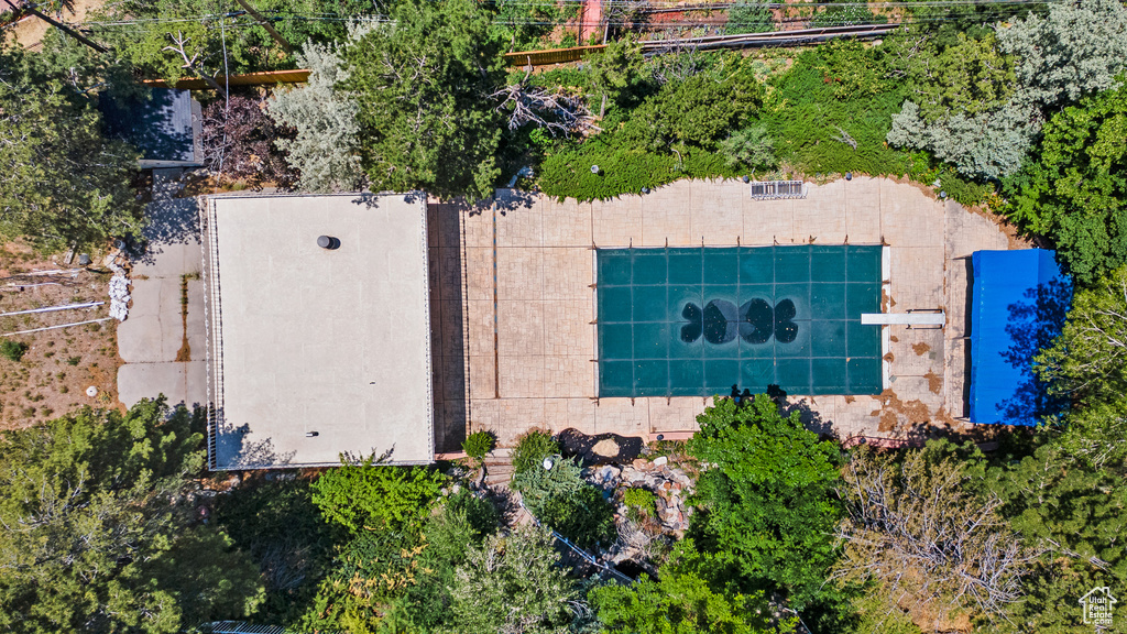 View from above of property