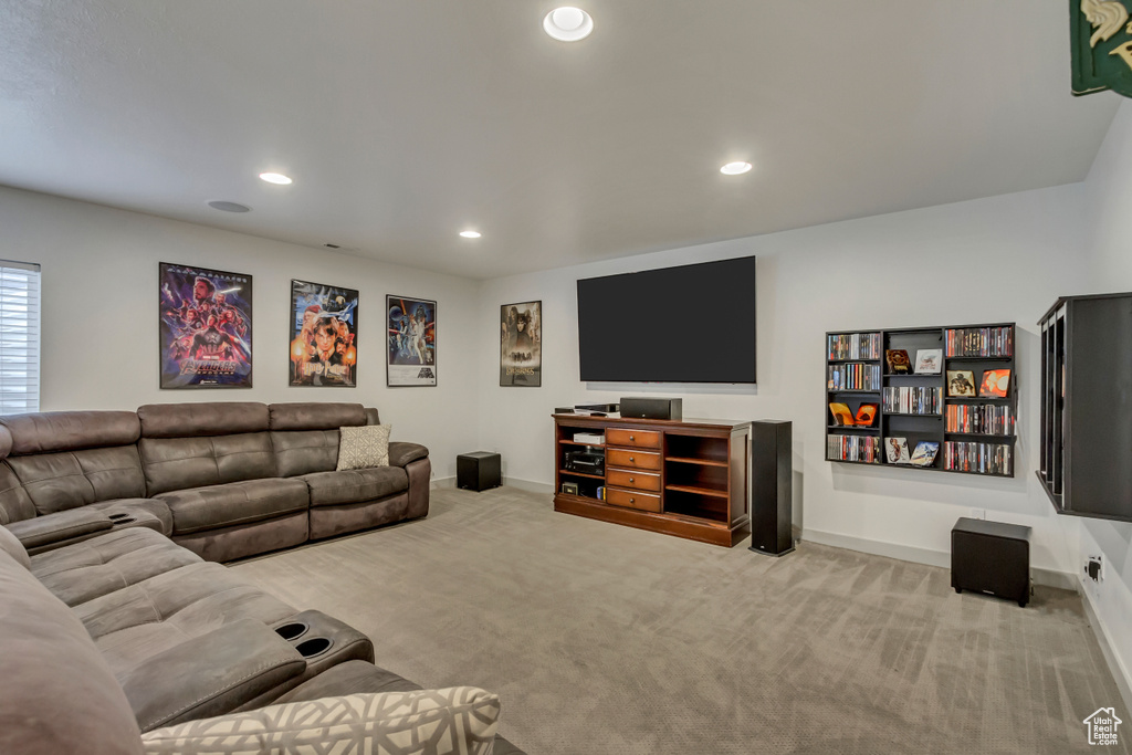Living room with carpet