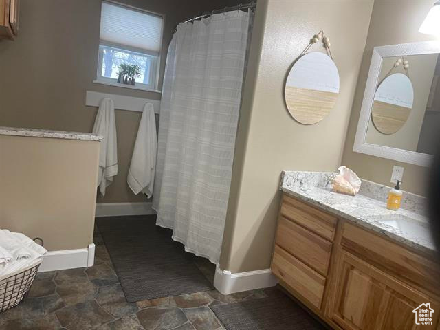 Bathroom featuring vanity