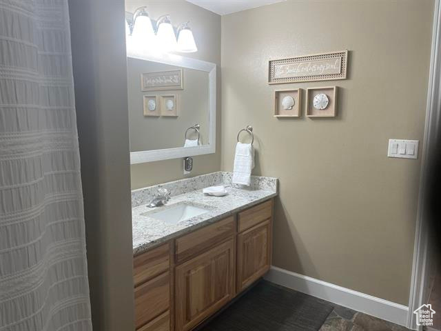 Bathroom featuring vanity