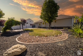 Rear view of house with a patio area