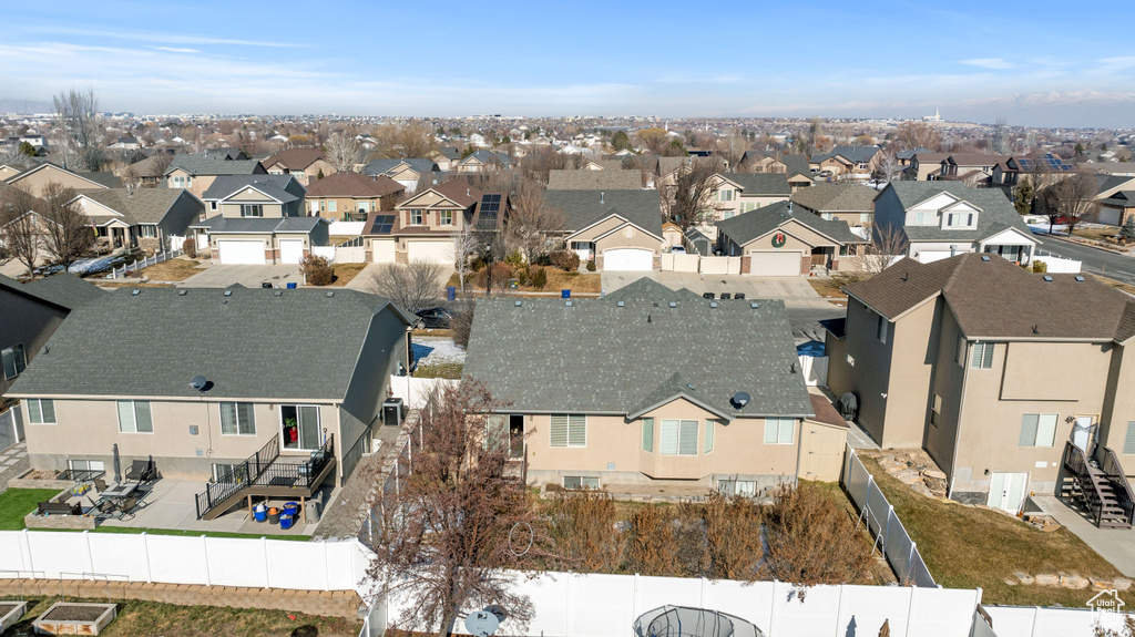 Birds eye view of property