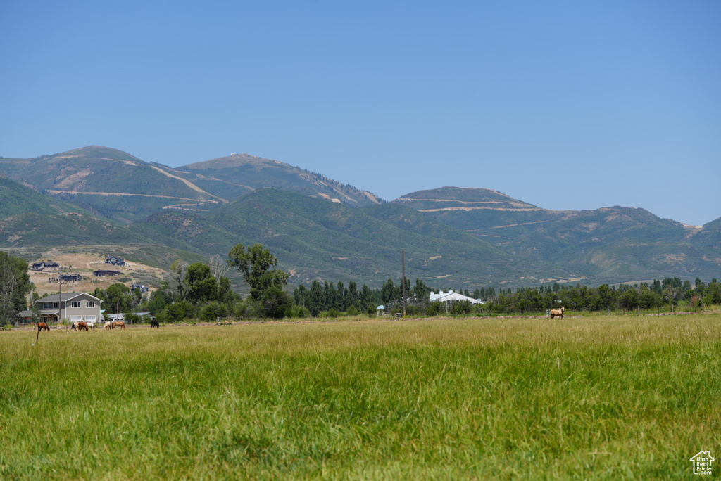 Property view of mountains featuring a rural view