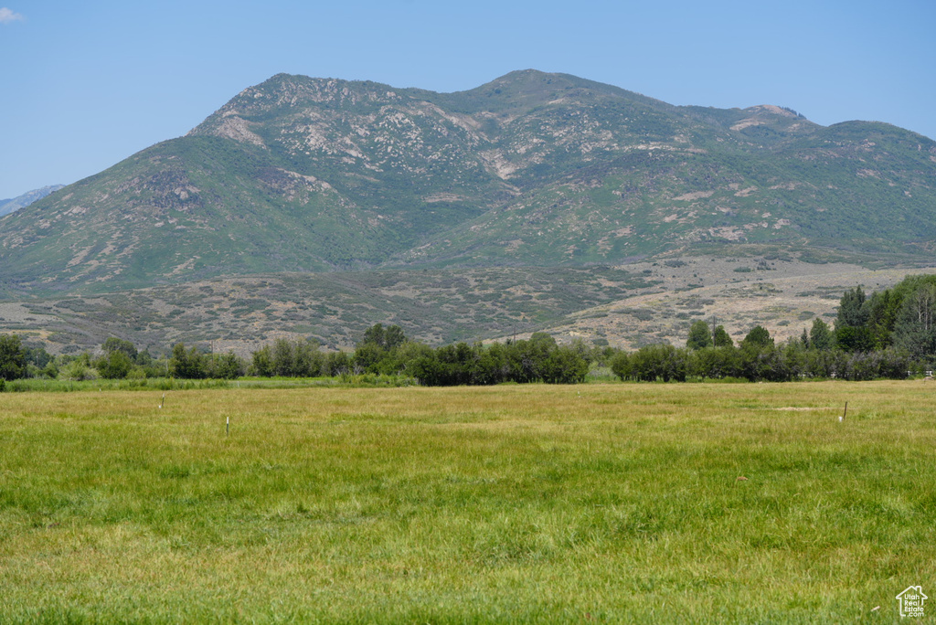 Mountain view featuring a rural view