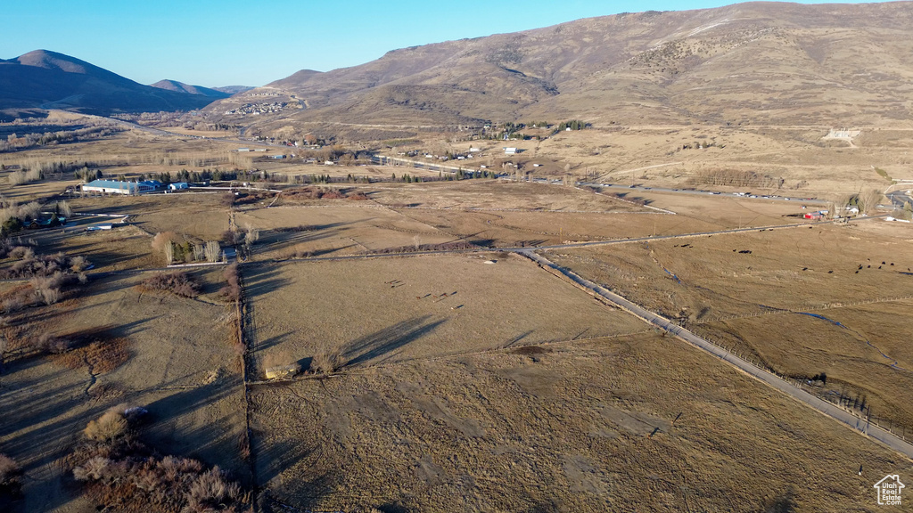 Mountain view featuring a rural view