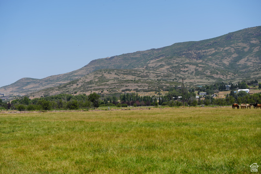 Mountain view with a rural view