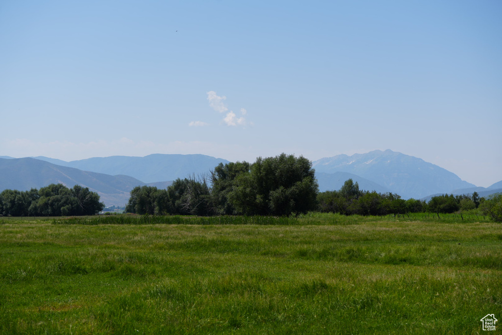 View of mountain feature with a rural view