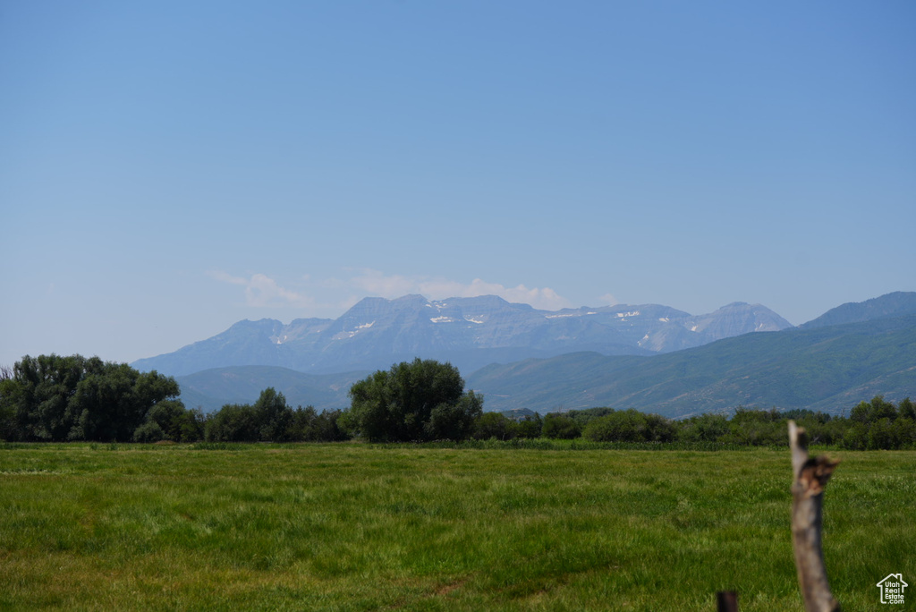 Mountain view featuring a rural view