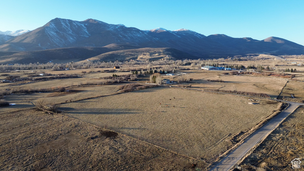 Property view of mountains featuring a rural view