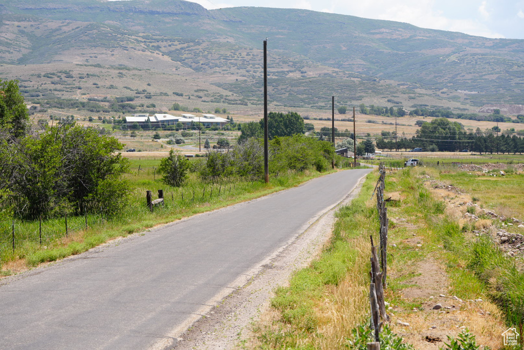 Mountain view featuring a rural view