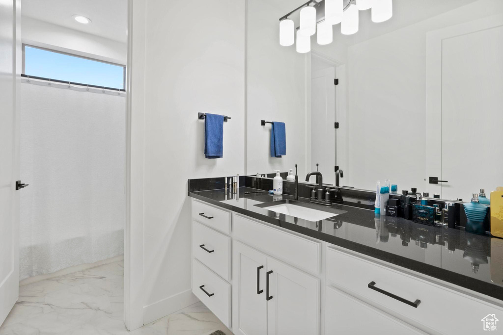 Bathroom featuring vanity