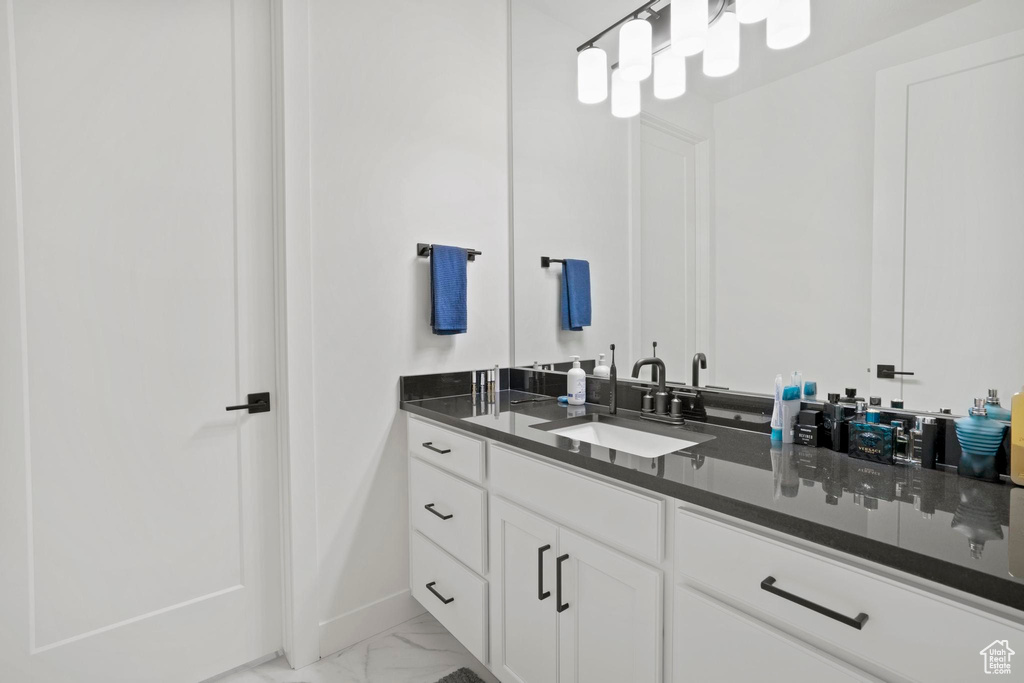 Bathroom featuring vanity