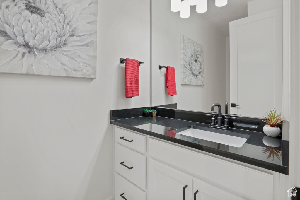 Bathroom featuring vanity