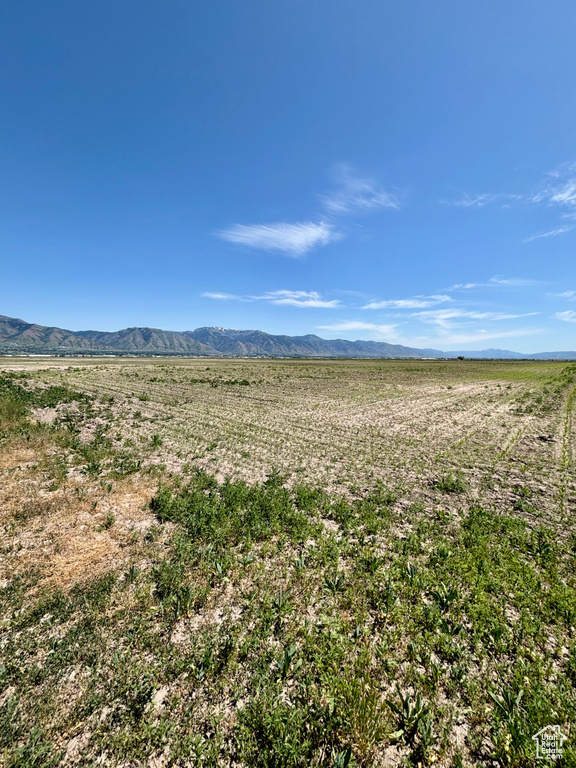 Mountain view with rural landscape