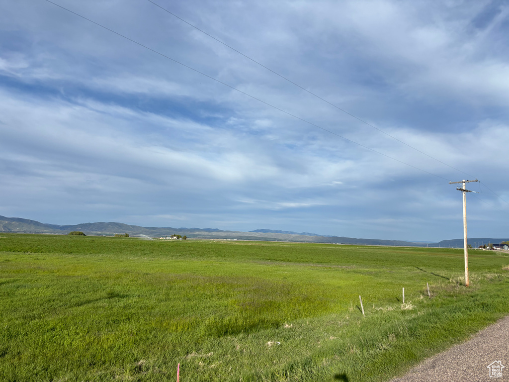Mountain view with rural landscape