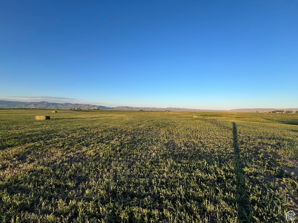 View of yard featuring a mountain view and a rural view