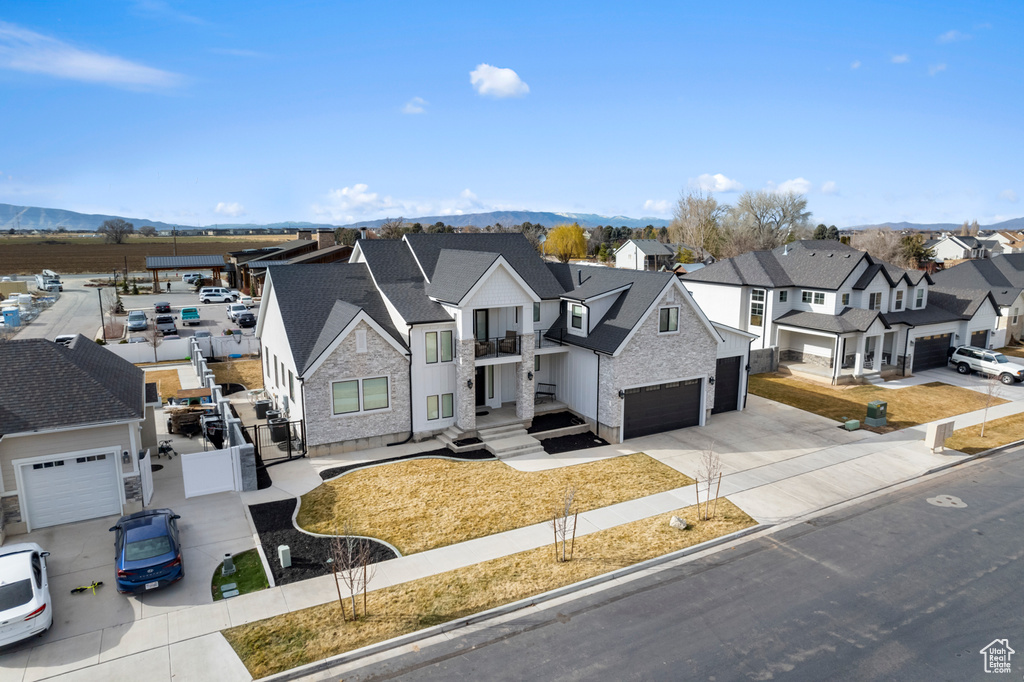 Exterior space with a mountain view