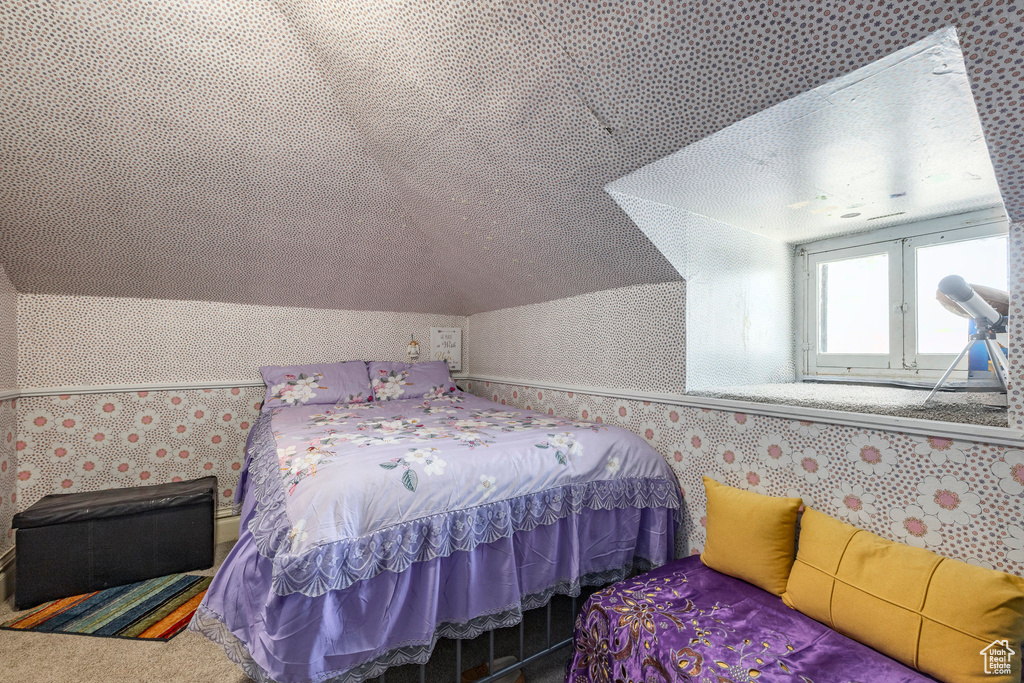 Bedroom featuring a textured ceiling