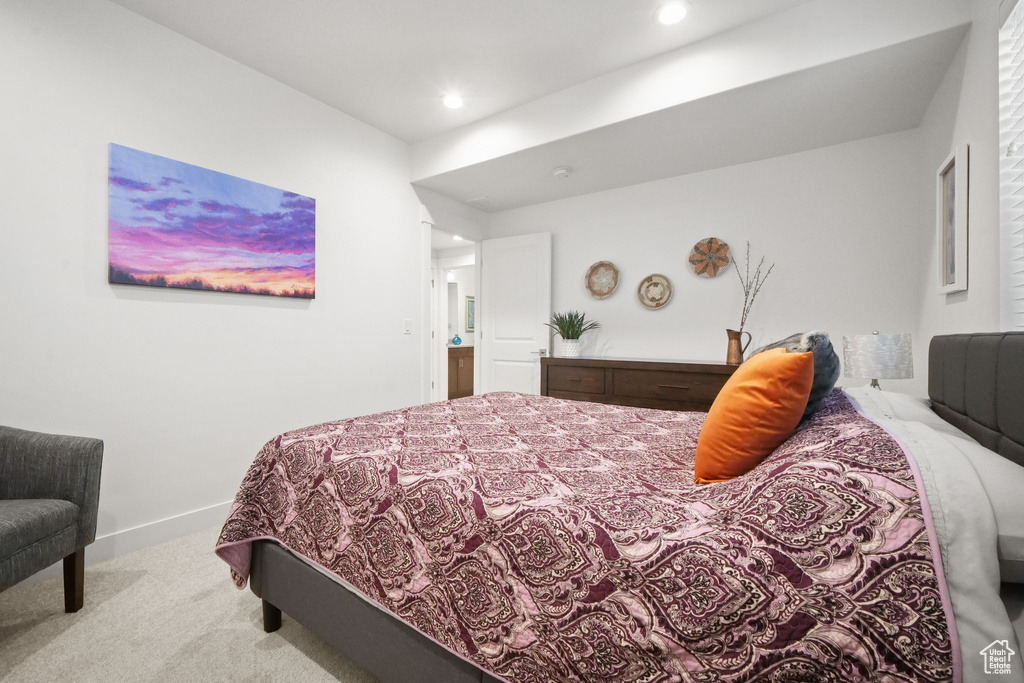 View of carpeted bedroom