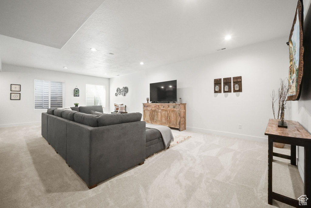 View of carpeted living room